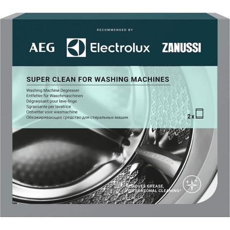 AEG M3GCP200 9029799310 Super Clean Nettoyant en profondeur pour lave-linge 2 sachets.