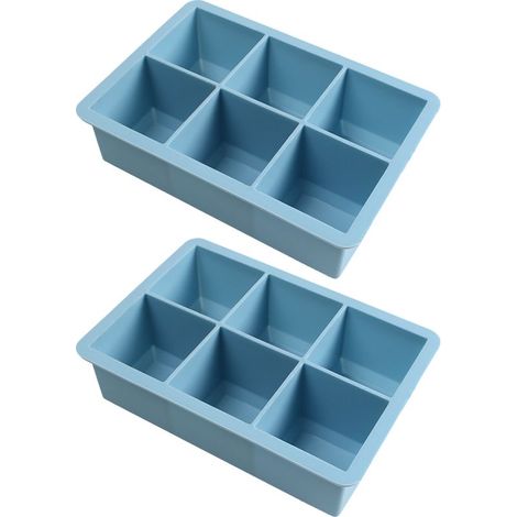 Eiswürfelform – Flexible Silikonform mit Deckel – Für Cocktails, Getränke, Wein, Whisky – 12 Mulden – 2er-Set (1/5)