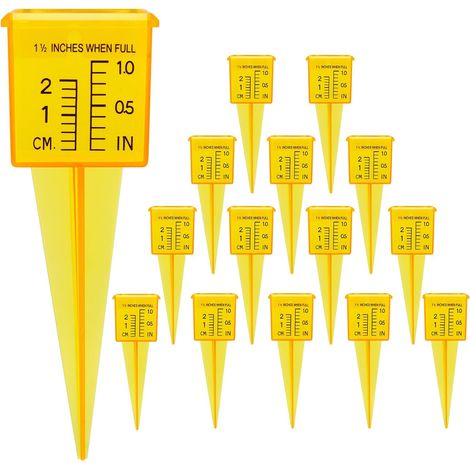 Lot de 20 Pluviomètres de Jardin 1,5 Pouce, Jauges de Pluie Transparentes à Large Ouverture pour Mesurer les Précipitations et l'Arrosage (1/5)