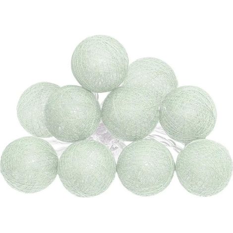 Guirlande Lumineuse Led "10 Boules" 165cm Vert Céladon (1/2)