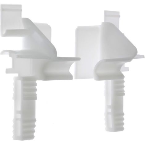 Aluréno ZF Rollladen-Endkappen (Paar) – Weißes PVC – Für 7 bis 9 mm Lamellen – Schnelle und einfache Montage – Fensterzubehör (1/3)