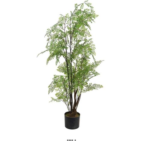Fougère adiantum artificielle sur pied, en pot, H 110 cm, D 40 cm