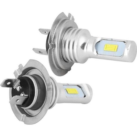 2Pcs Ampoules H7 LED Xénon Super Brillant Blanc 80W 6000K, Ampoule LED Voiture Phare Antibrouillard Etanche, Kit Antibrouillard (1/4)