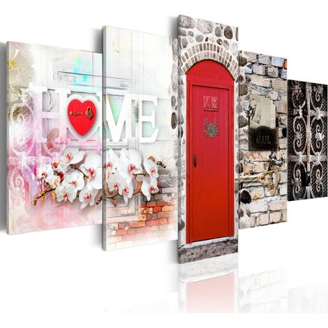 Tableau Imprimé "Vintage Home" 50 x 100 cm (1/2)