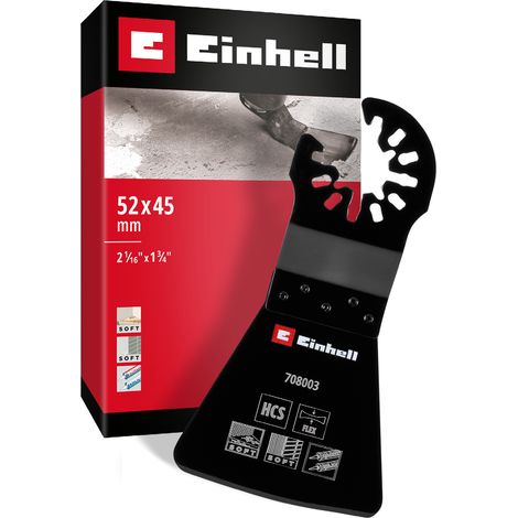 Original Einhell Schaber Flexibel 52mm (Langlebiger Kohlenstoffstahl, Open Back Schnellwechselfunktion, Geeignet für Multitools) (1/5)
