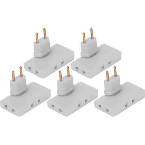 5-teiliges 180° kabelloses Mehrfachsteckdosen-Set, 1 bis 3 EU-Steckdosenadapter 110-250V weiß, wandmontierter drehbarer Konverter. (1/5)