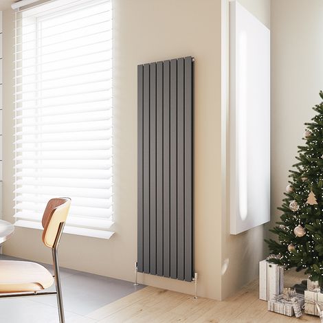 Acezanble Vertical Flat Panel Radiator Central Heating Rad 1800x544mm Double Anthracite