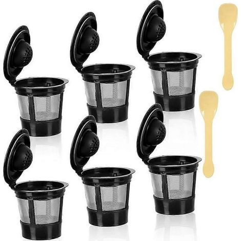 Filtres à café réutilisables universels compatibles K Cups, dosettes rechargeables pour machine à café, écologiques (1/5)