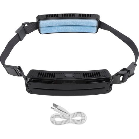 Ortviai Ventilateur de Ceinture Portable Rechargeable avec 3 Vitesses, Puissant et Silencieux, Noir (1/5)