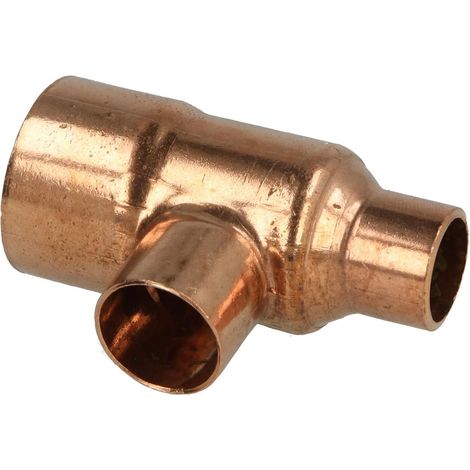 Raccord à braser cuivre té réduit 28 x 18 x 15 mm