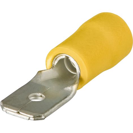 Cosse à sertir type languette Isolée Knipex Jaune, 4mm² - 6mm² ( Prix pour Sachet de 100 )