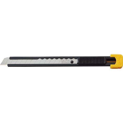 OLFA Kompakt-Universalmesser mit automatischer Verriegelung, Metallgriff und 9-mm-Klinge