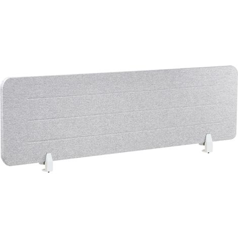 Panel separador tablero PET acústico tapizado de tela 160 x 40 cm gris claro Ziggy (1/5)