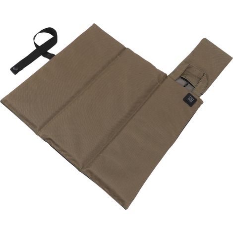 Coussin de siège chauffant pliable en polyester confortable transportable pour intérieur extérieur vert olive (1/5)