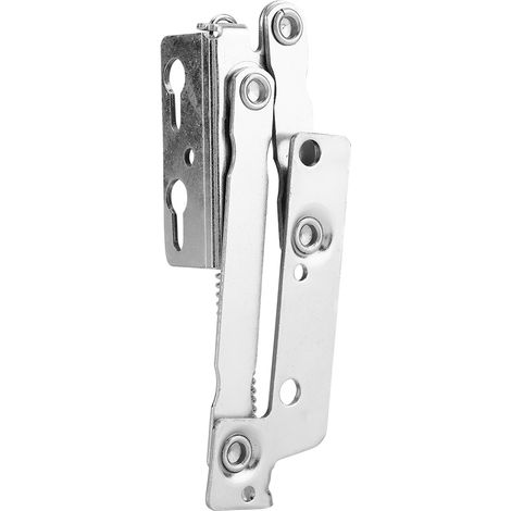 2 pares de bisagras de resorte de acero para puertas de armarios, roperos y vestidores – Plateadas, 135 x 40 x 35 mm – Ángulo máximo 80° – Fácil instalación (1/5)