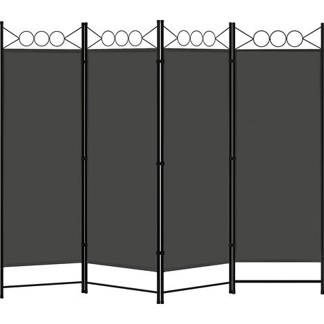 Woltu – Paravent pliable 4 panneaux 223x172cm – Brise-vue opaque en tissu polyester – Séparateur de pièce léger et portable – Pour intérieur et extérieur