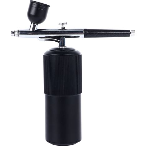 Kit aérographe sans fil avec compresseur rechargeable 23 à 26 PSI, 3 niveaux de pression réglables, pour peinture de maquettes et nail art, noir. (1/5)