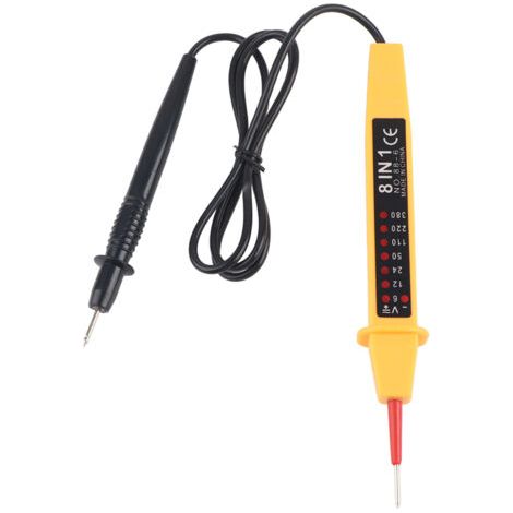 Testeur de tension 8 en 1 AC DC 6-380V, testeur d'instruments électriques de voiture multifonctionnel, détecteur avec indicateur (1/5)