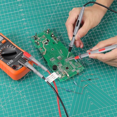 Kit de Câbles de Test Multi 21 en 1 Multimètre Électrique Câble Test avec Pinces Crocodile de Test Ressort Sonde Grabber Fiche Banane pour Tension Voltmètre pour Testeur Circuit Tension