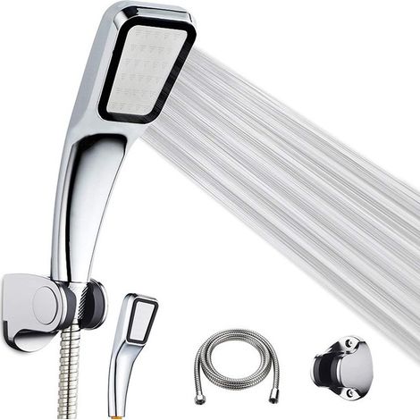 300-hole pressurized shower head, square handheld shower head, pressurized lotus shower head, water-saving shower head (1/5)