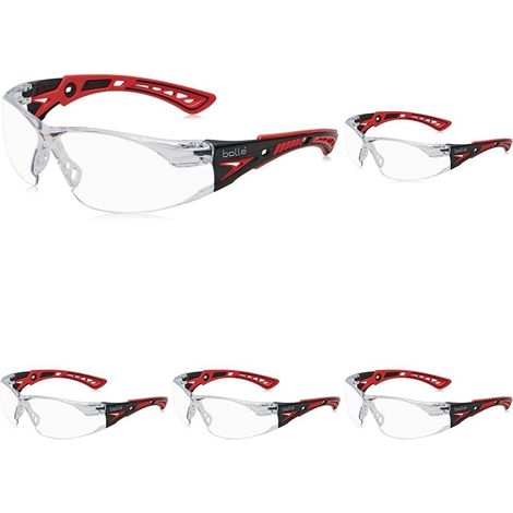 1 Lunettes De Protection Design Sportif Branches Souples Filtre Uv Traitement Antibuée Pour Travail