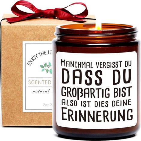 Bougie parfumée cire de soja bois de santal rose 200g cadeau femme homme (1/5)
