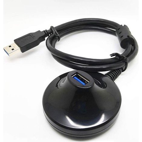Câble d'extension USB - Câble adaptateur - Amplificateur Wi-Fi - USB 3.0 haute vitesse - 1,5 mètre - Noir (1/5)