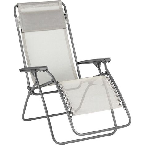 Fauteuil Relax Transat Jardin - Chaise Longue Zéro Gravité - Rt 2 - Batyline® Iso - Beige Seigle - Lafuma Mobilier