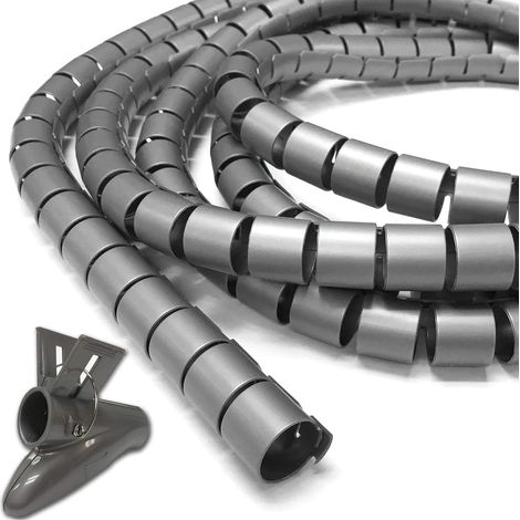 ORION91 9&1 ORDENACABLES 1,5 METROS - 25MM DIAMETRO GRIS  Organización Cables Alta Calidad