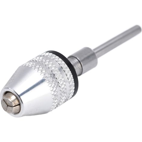 Schnellspannbohrfutter, Schlagschrauberadapter, 3-Backen-Konverter, 1/8"-Rundschaft, 0,3–3,4 mm, silber (1/5)