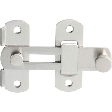 Verrou Porte Interieure Loquet Porte Exterieur, Fermeture Loquet à Bascule Serrure Verrou Portail en Acier Inoxydable pour Fenêtre, Placard et Jardin, Brossé, 2,5MM Épaisseur, (1/5)