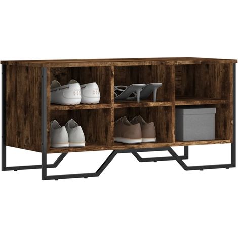 Schuhregal Räuchereiche 90x38x45,5 cm Holzwerkstoff