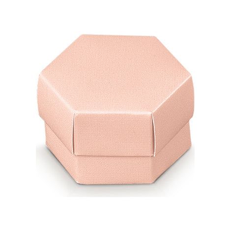 Scotton Scatola Esagono con Divisorio 60 x 40 Mm Lino Ciprino 10 Pz