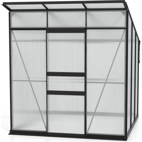 Vitavia Gewächshaus "Palma 4450" inkl. Stahlfundamentrahmen, schwarz pulverbeschichtet, 3,7 m², 6 mm HKP (1/5)