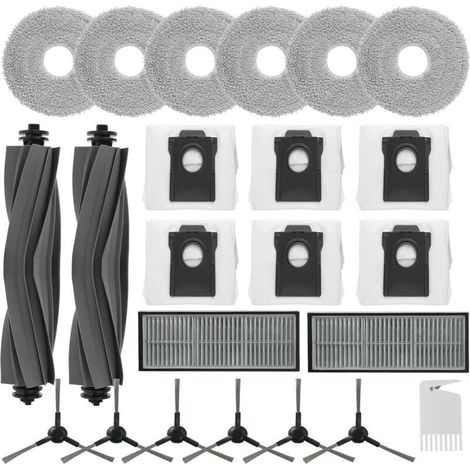 Lot de 23 accessoires pour aspirateur Dreame L10s Pro Ultra Heat2 brosses principales2 filtres6 brosses latérales6 chiffons microfibre (1/4)