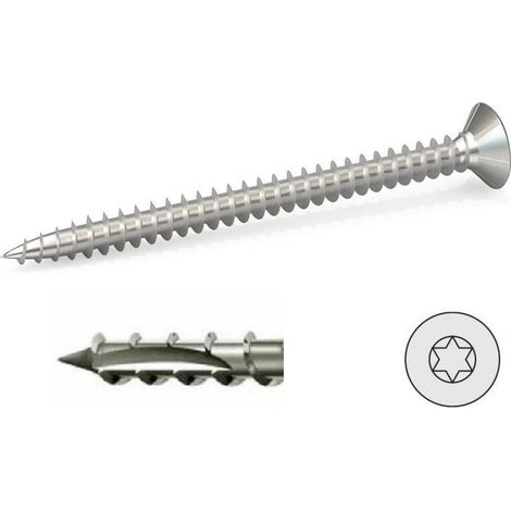 tornillo rosca madera . acero. zincado. rosca madera. torx. diámetro largo 60mm diámetro 4mm ( color:000000 500)
