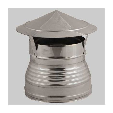 Fumaiolo doppia parete a cappello cinese diametro 130/180 mm
