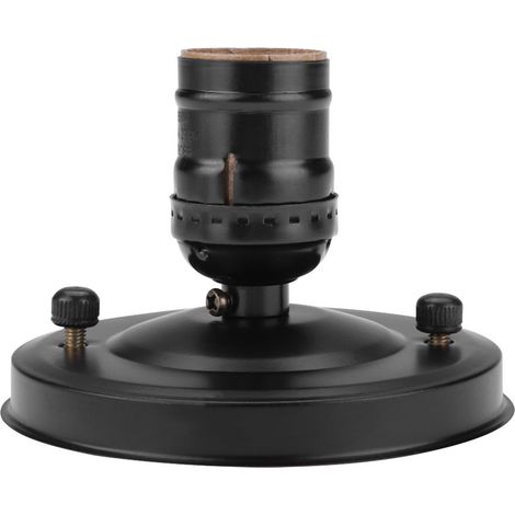 Eosnow E26/E27 Vintage Industrie Decken-/Wandleuchte Sockelhalter Anhänger Glühbirne Lampe Schraubfassung Schwarz