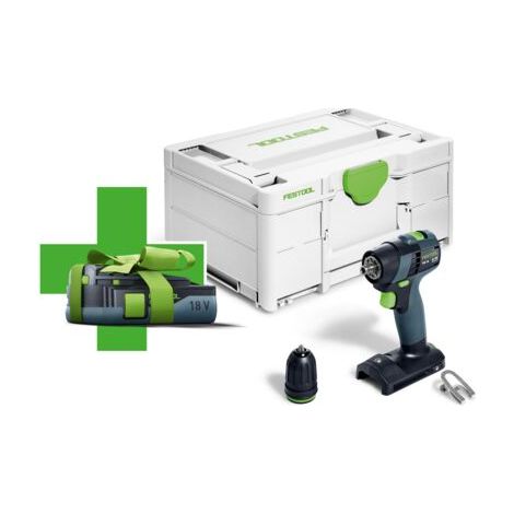 Festool – Perceuse-visseuse sans fil 18V – Moteur Brushless EC-TEC – Couple 40Nm pour acier – Capacité de perçage 35mm bois – Systainer SYS3 inclus