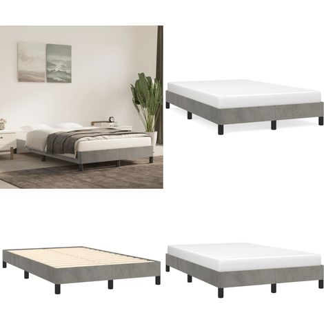 Bettgestell ohne Matratze Hellgrau 120x190 cm Samt - Samtsofa - Bettrahmen - Doppelbett - Boxspringbetten - Himmelbett - Home & Living (1/5)