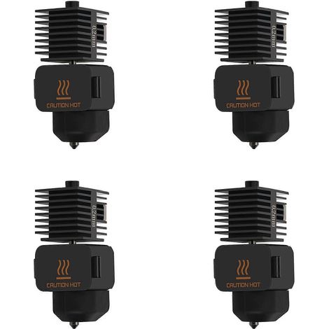Kit de 4 têtes d'impression pour Bambu Lab A1/A1 Mini, ensemble tête d'impression haute vitesse, buse en acier trempé de 0,2 mm, pièces pour imprimante 3D (1/2)