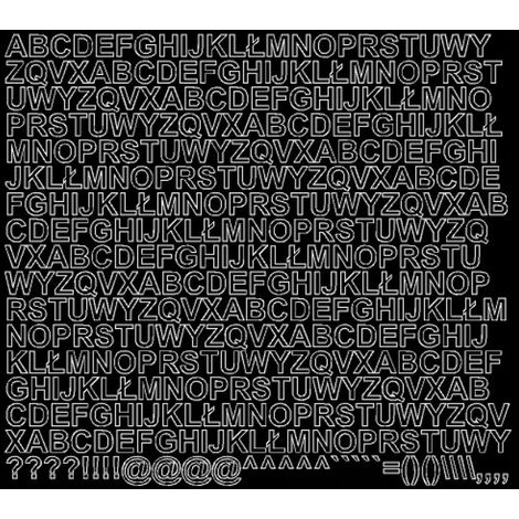 Letras autoadhesivas de 1 cm, pegatinas negras mate (1/2)