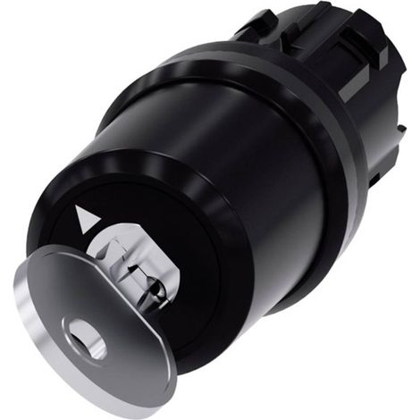 Siemens 3SU10005BF010AA0 3SU1000-5BF01-0AA0 Interruttore a chiave Anello frontale in plastica Nero 1 x 90 ° 1 pz. (1/3)