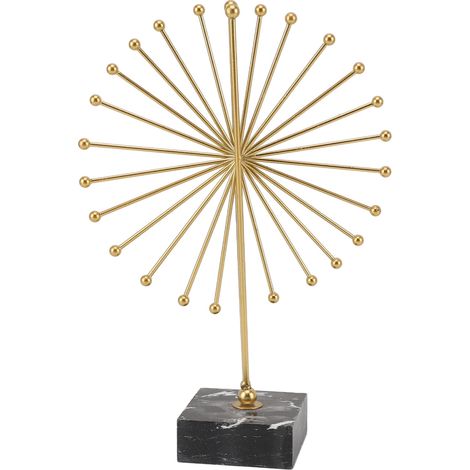 Sculpture abstraite luxueuse en métal moderne, ornement fait main, décoration de table pour bureaux, salons et pièces d'étude 7140L0102 (1/5)