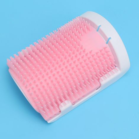 Peigne d'angle amovible en plastique pour chat, brosse à gratter et à frotter, pour enlever les poils d'animaux et masser le toilettage (1/5)
