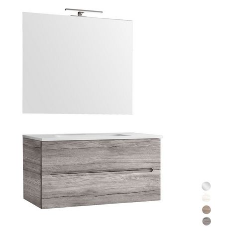 Hängeschrank 90 cm weiße Lärche (1/5)