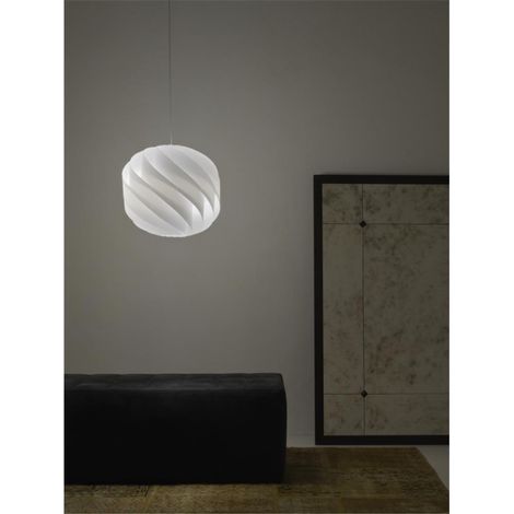 Aufhängung 2 Lichter Weiß aus verchromtem Metall Cm. 55 x 52 Std (1/3)