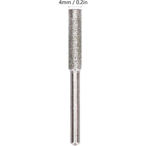 Affûteur de Tronçonneuse Diamant 20 Pièces,Affûteuse Bavure Pierre à Aiguiser pour Scie à Chaîne Tronçonneuses 4.0mm (Argent) (1/4)