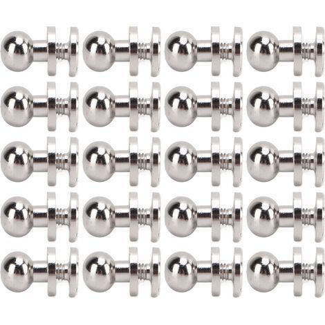 20 versilberte Messingnieten 8x7mm für DIY-Handtaschen- und Gürtelaccessoires - verschleißfest (1/5)