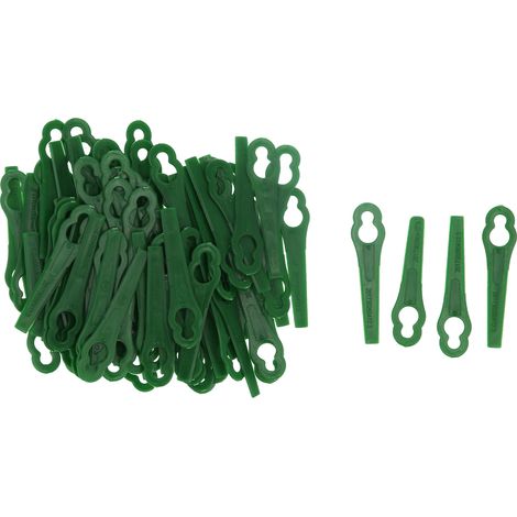 100 lames de coupe en plastique pour débroussailleuse, accessoires de jardin rechargeables, outils de taille haies et coupe-herbe (1/5)